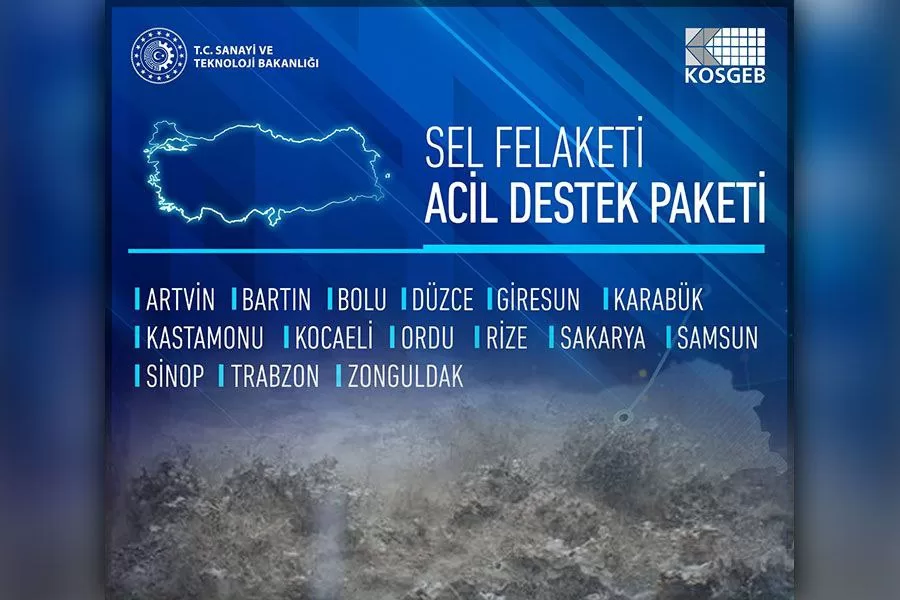 SEL MAĞDURU KOBİ'LERE KOSGEB'DEN ACİL DESTEK