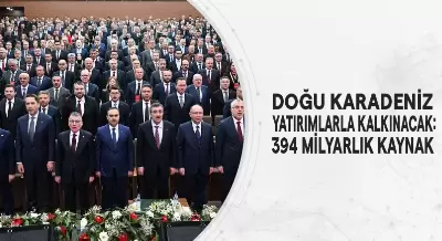 DOĞU KARADENİZ YATIRIMLARLA KALKINACAK: 394 MİLYARLIK KAYNAK